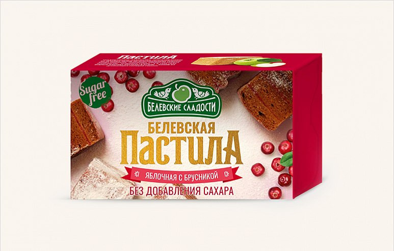  Пастила  200г диетическая с КЛЮКВОЙ, НОВЫЙ ФОРМАТ (4*50г)    в Белогорске