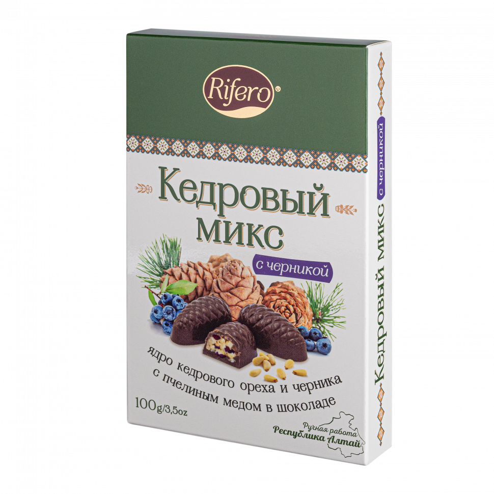  Риф и ко Конфеты "Кедровый микс ЧЕРНИКА" 100г       в Белогорске
