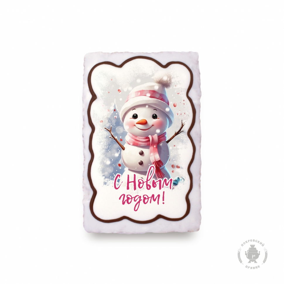 Пряник 130г новогодний Снеговик, (коробка 25шт) в Белогорске