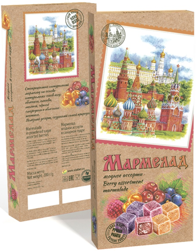  Сладарт Мармелад Ассорти ягодное в сахарной пудре, 200г    в Белогорске